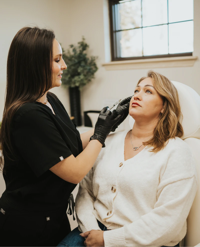 Patient receiving injectables