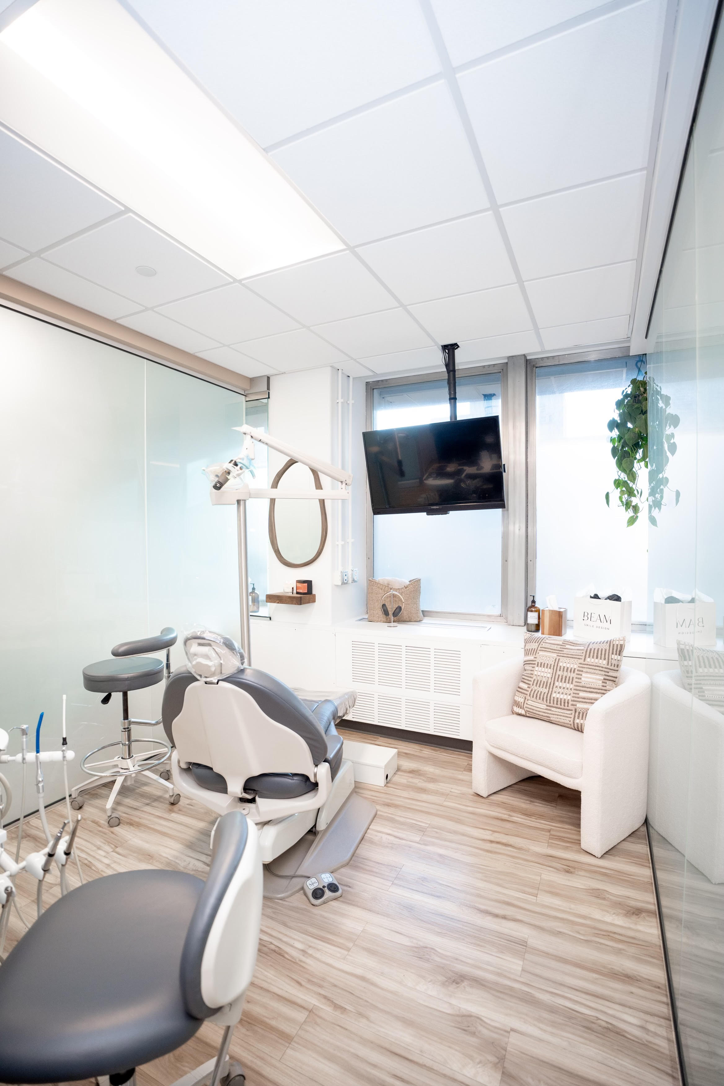 interior photo of beam smiles dentists chair