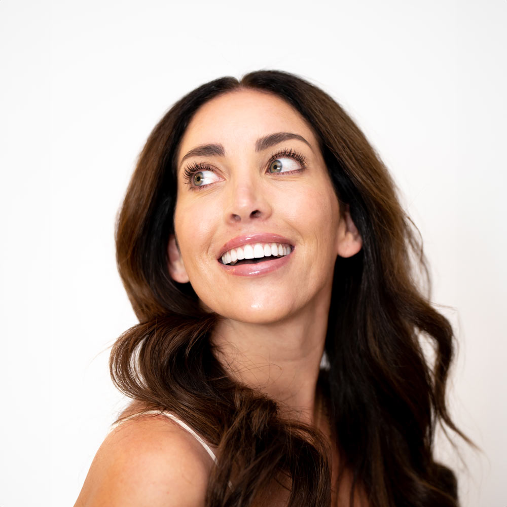 Smiling woman with teeth whitening