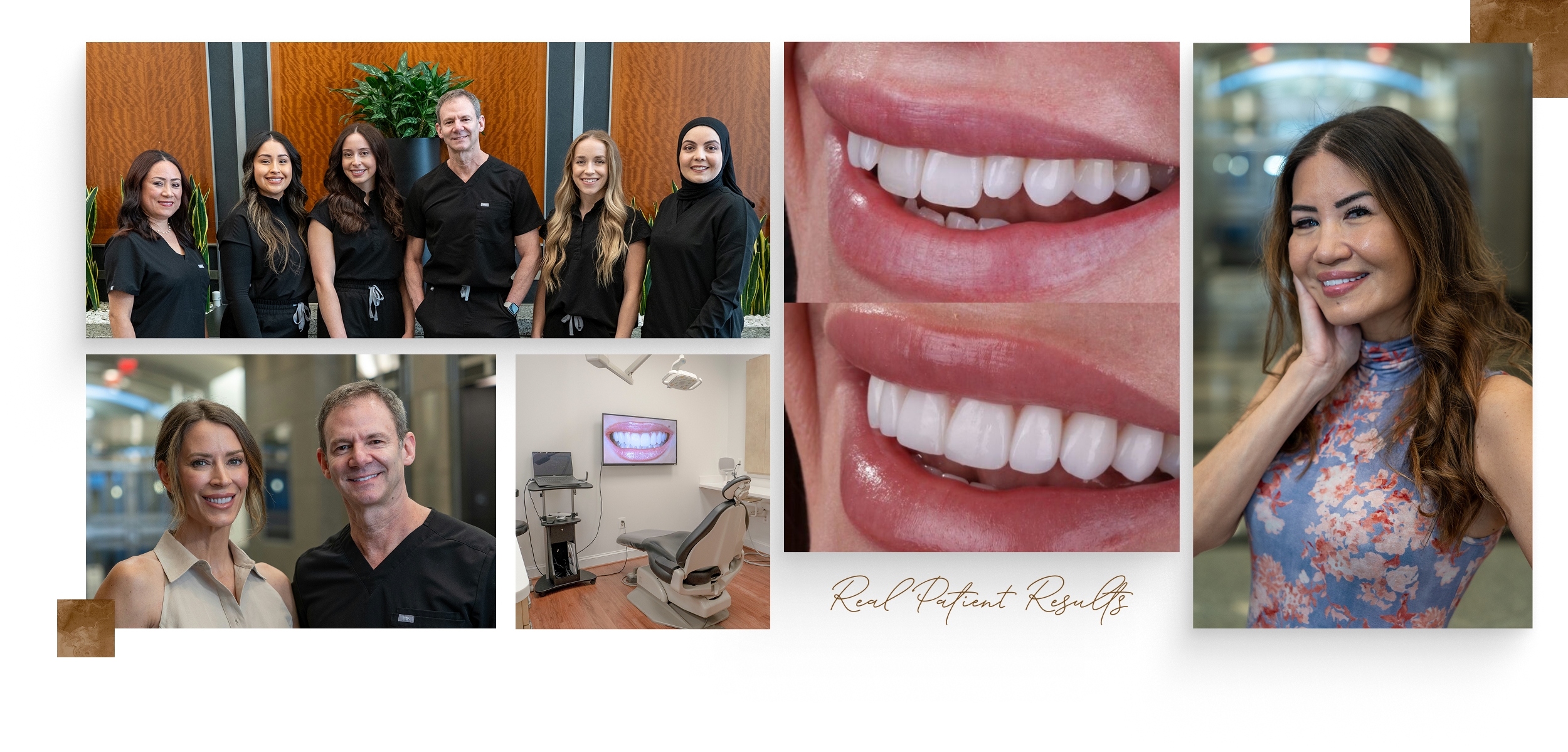collage of dr. myles and his patients