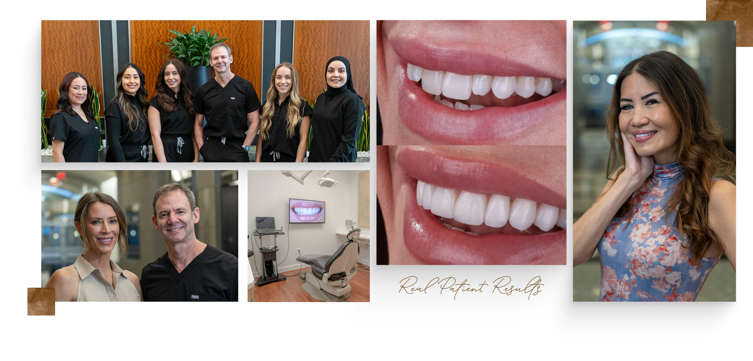 collage of dr. myles and his patients