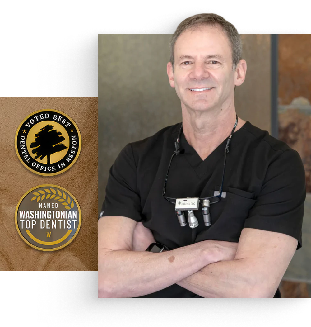 Dr. Myles with dental awards
