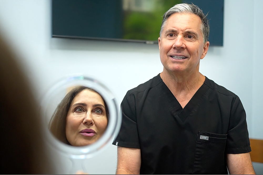 Dr. Catalano with patient