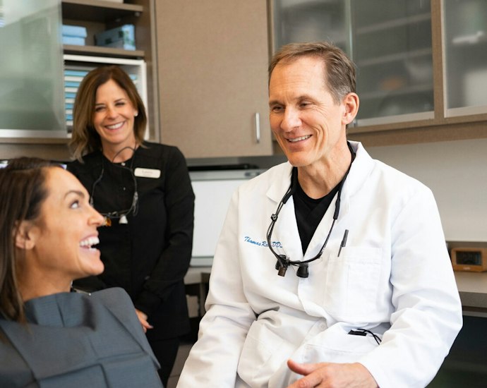 Dr. Reed meeting with patient