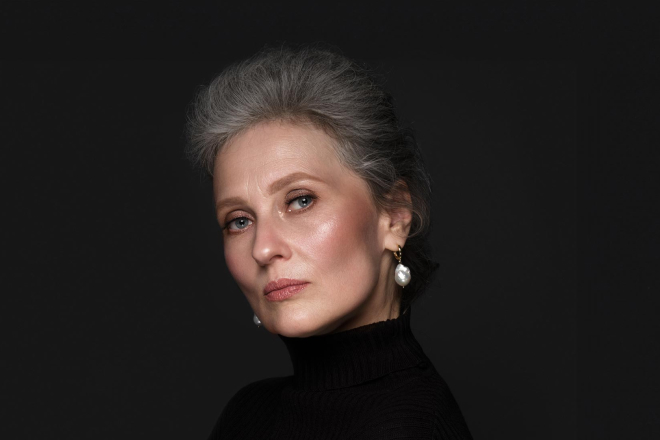 Beautiful mature woman after Dysport treatment