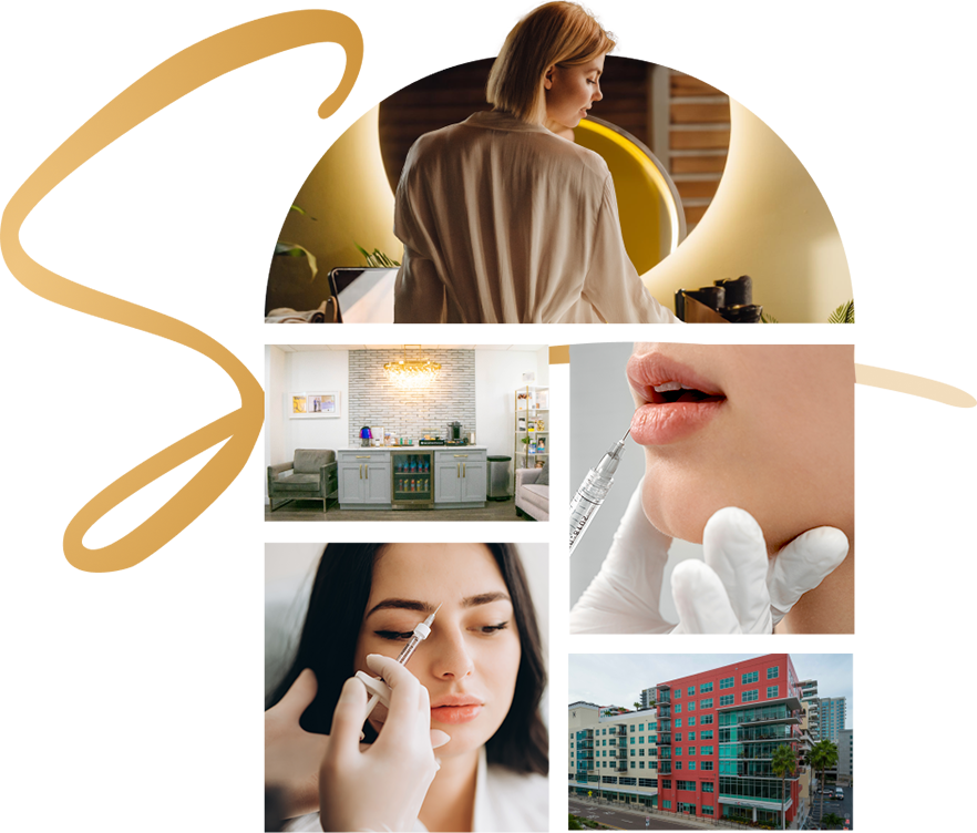 collage of office and treatment images