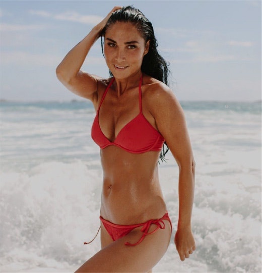 Beautiful woman after liposuction