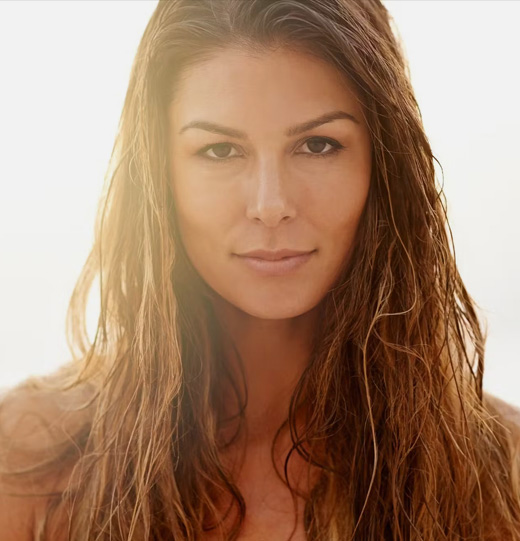 Beautiful woman after a brow lift