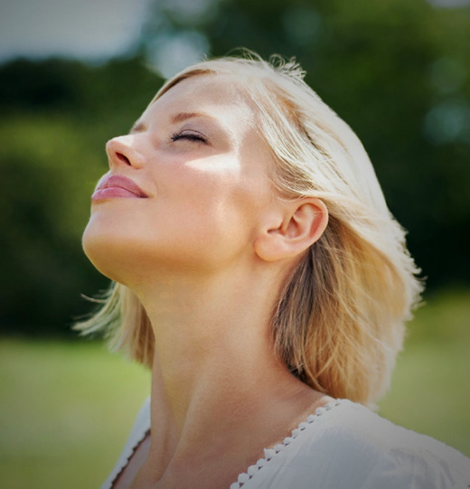 Beautiful woman after a rhinoplasty