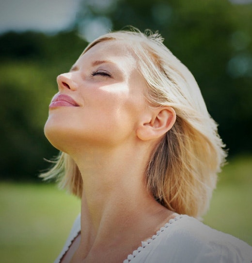 Beautiful woman after a rhinoplasty