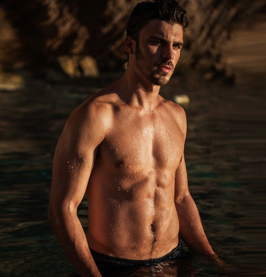 Attractive man after a tummy tuck