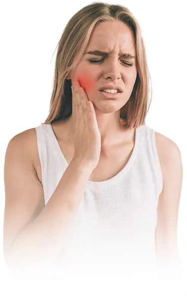 woman with dental pain