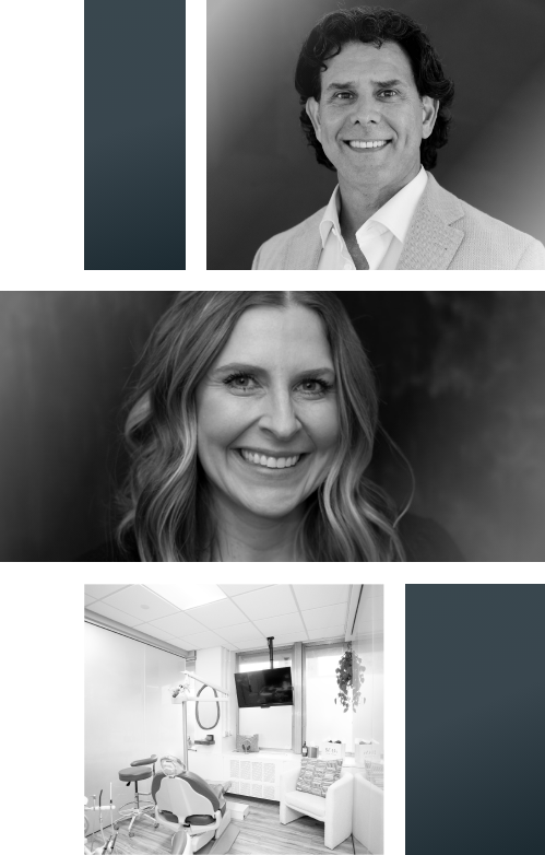 Dr. Nabors, Andrea Clegg, and a dental exam room