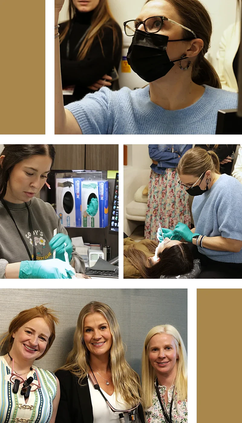 Hygienists practicing periodontal protocols during the Pure Perio course