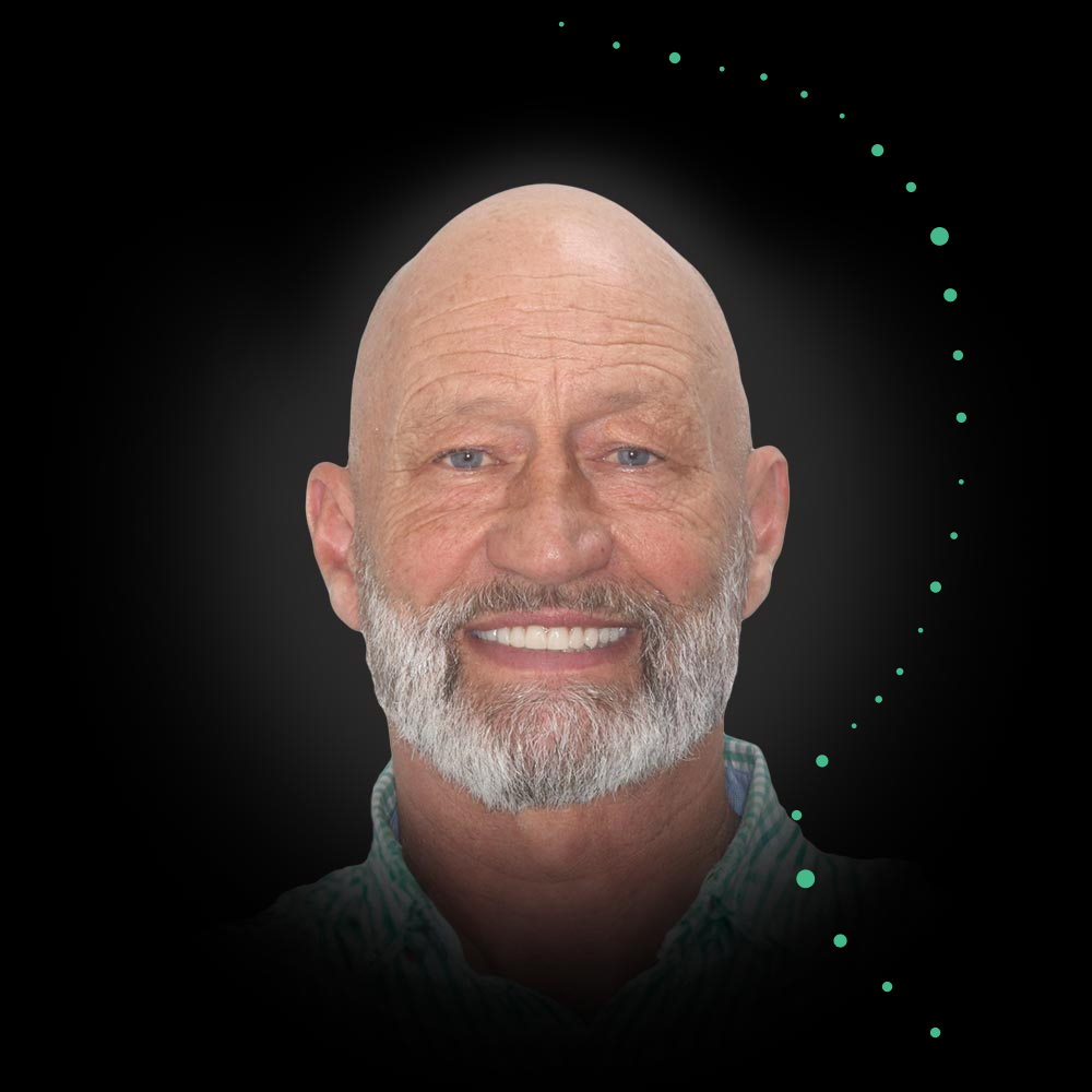 Smiling man with dental implants