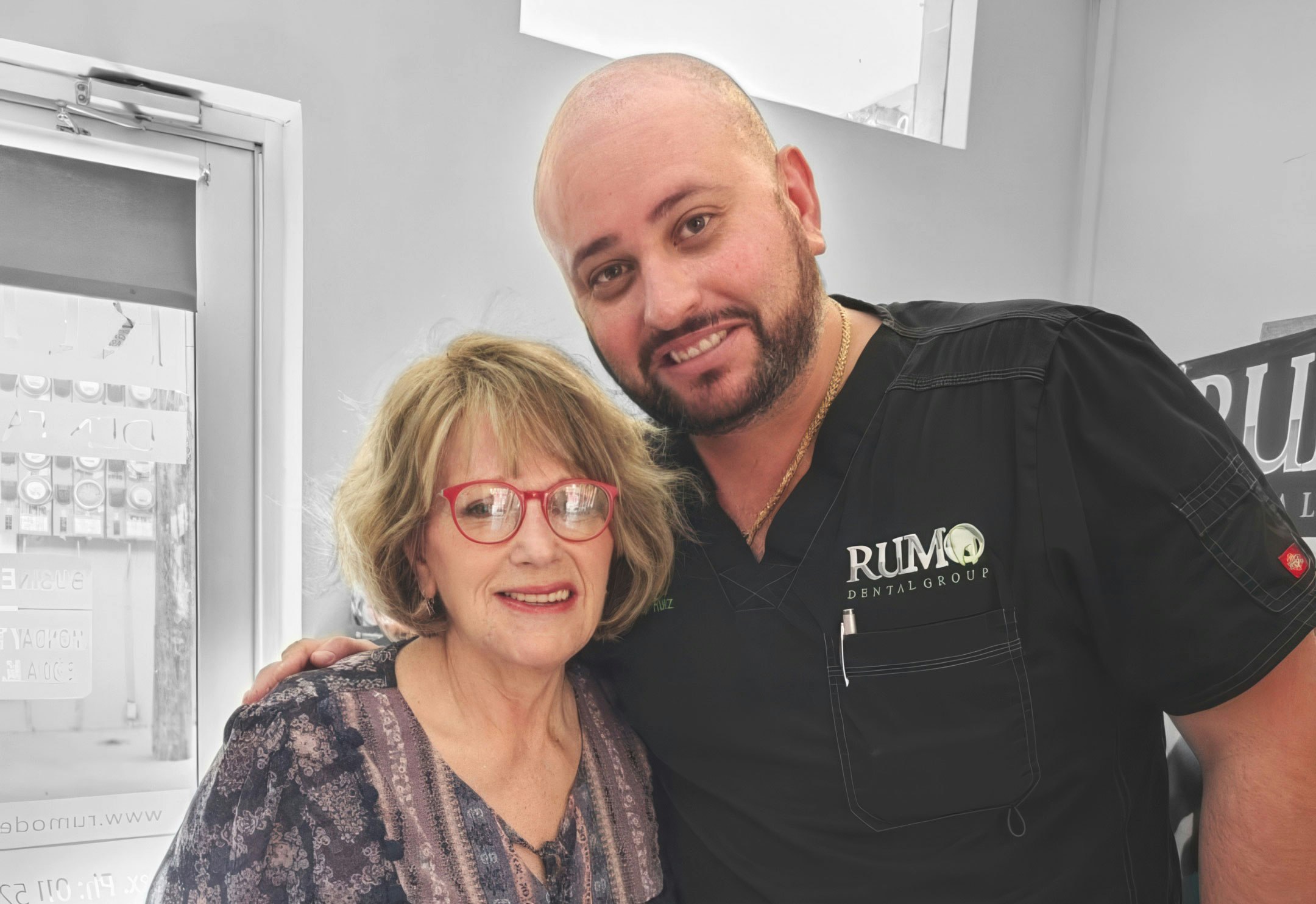 Dr. Ruiz with a patient