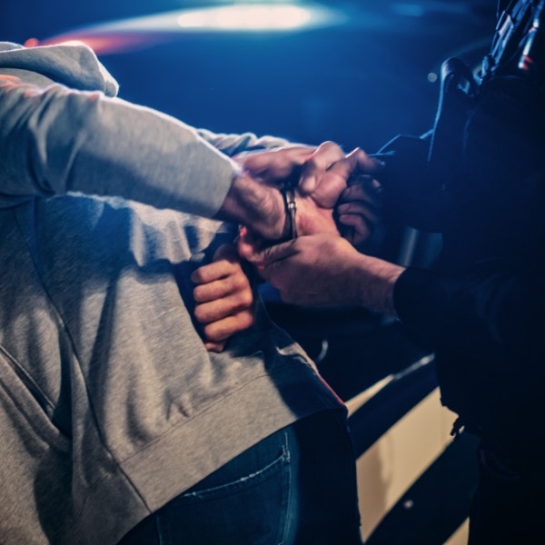 person being handcuffed