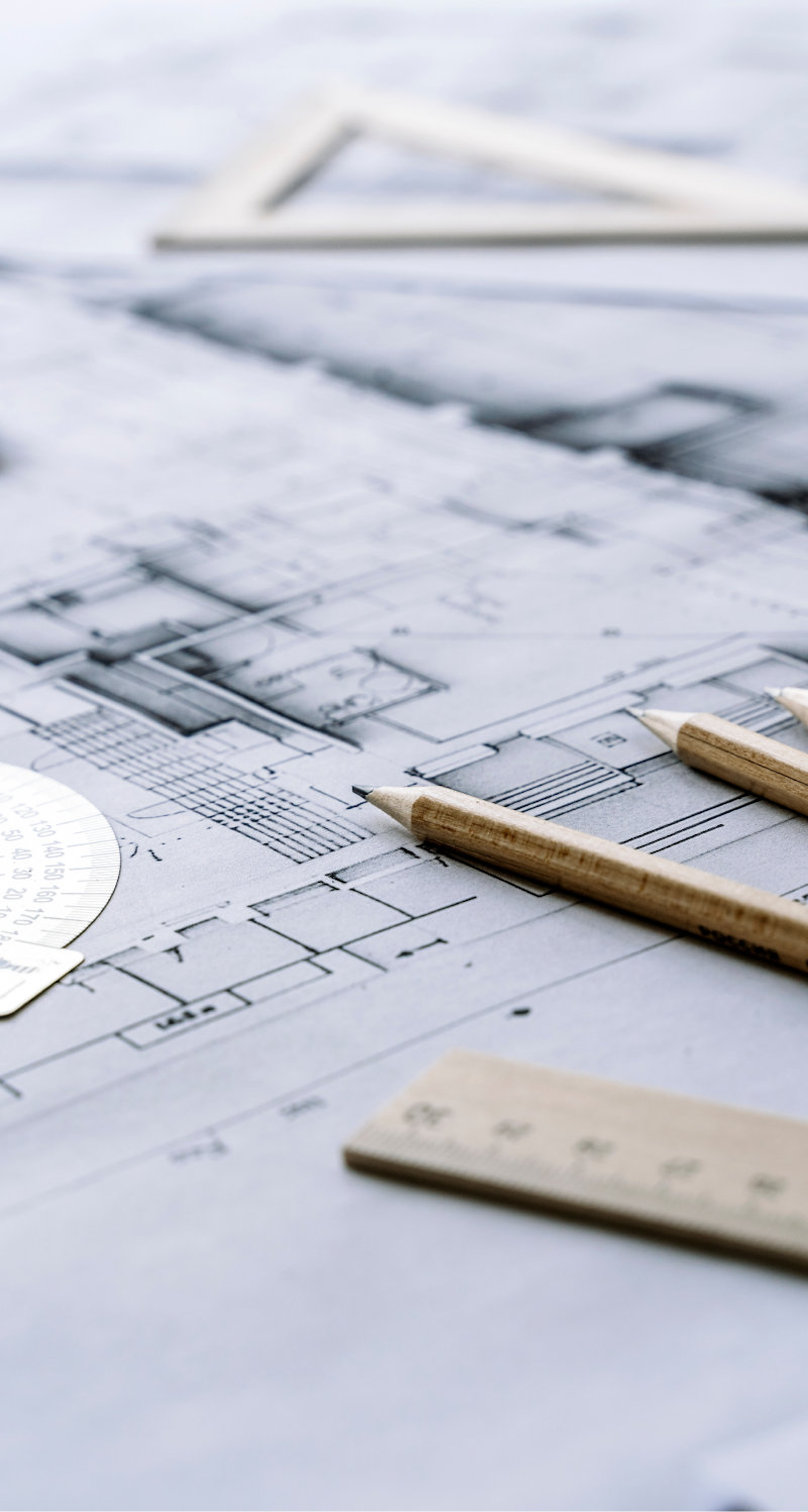 A close up of building plans