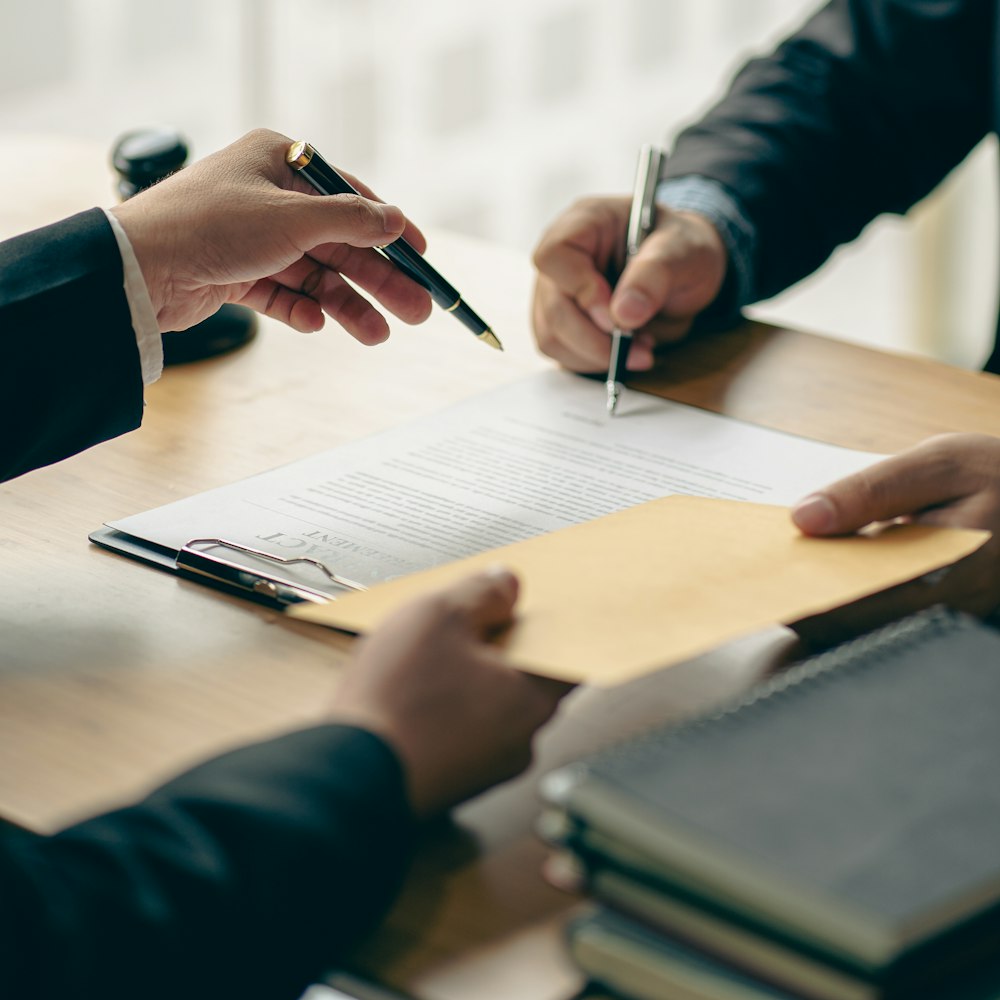 Legal team working on paperwork for bad faith insurance case