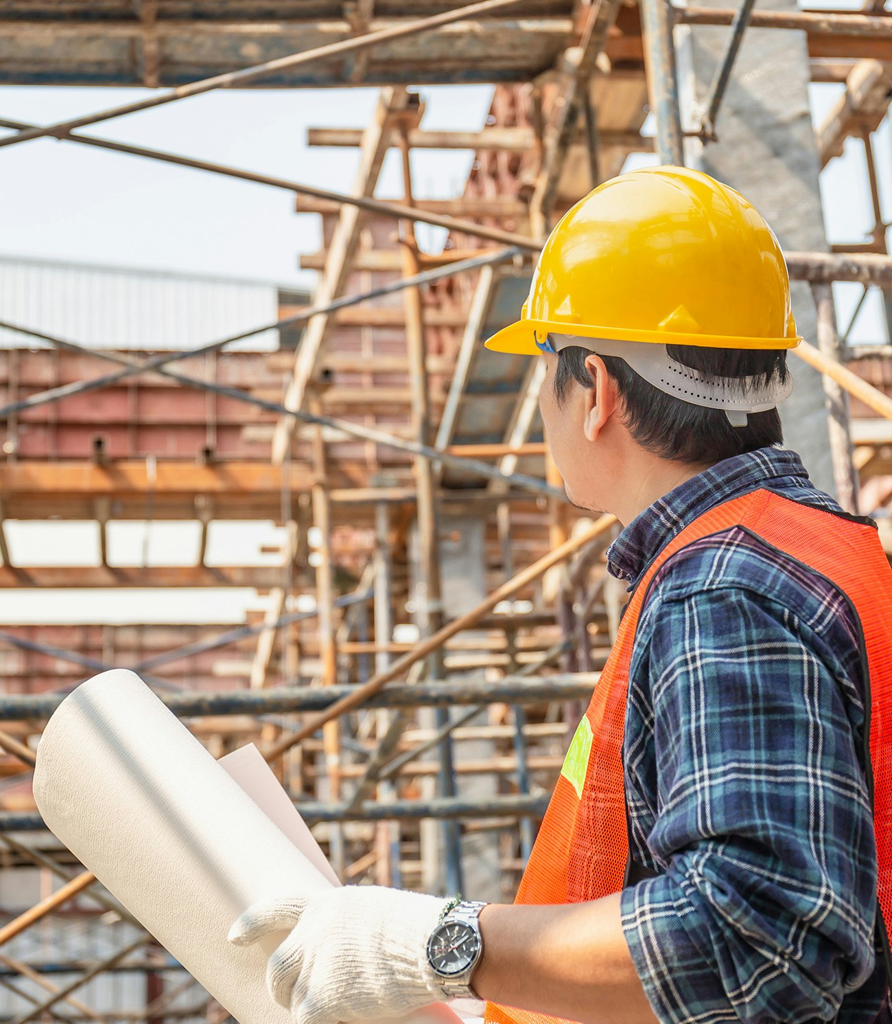 Construction worker on a job site