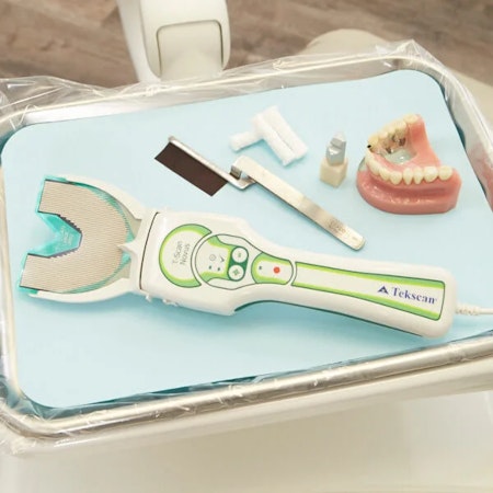 t-scan tools on a dental tray