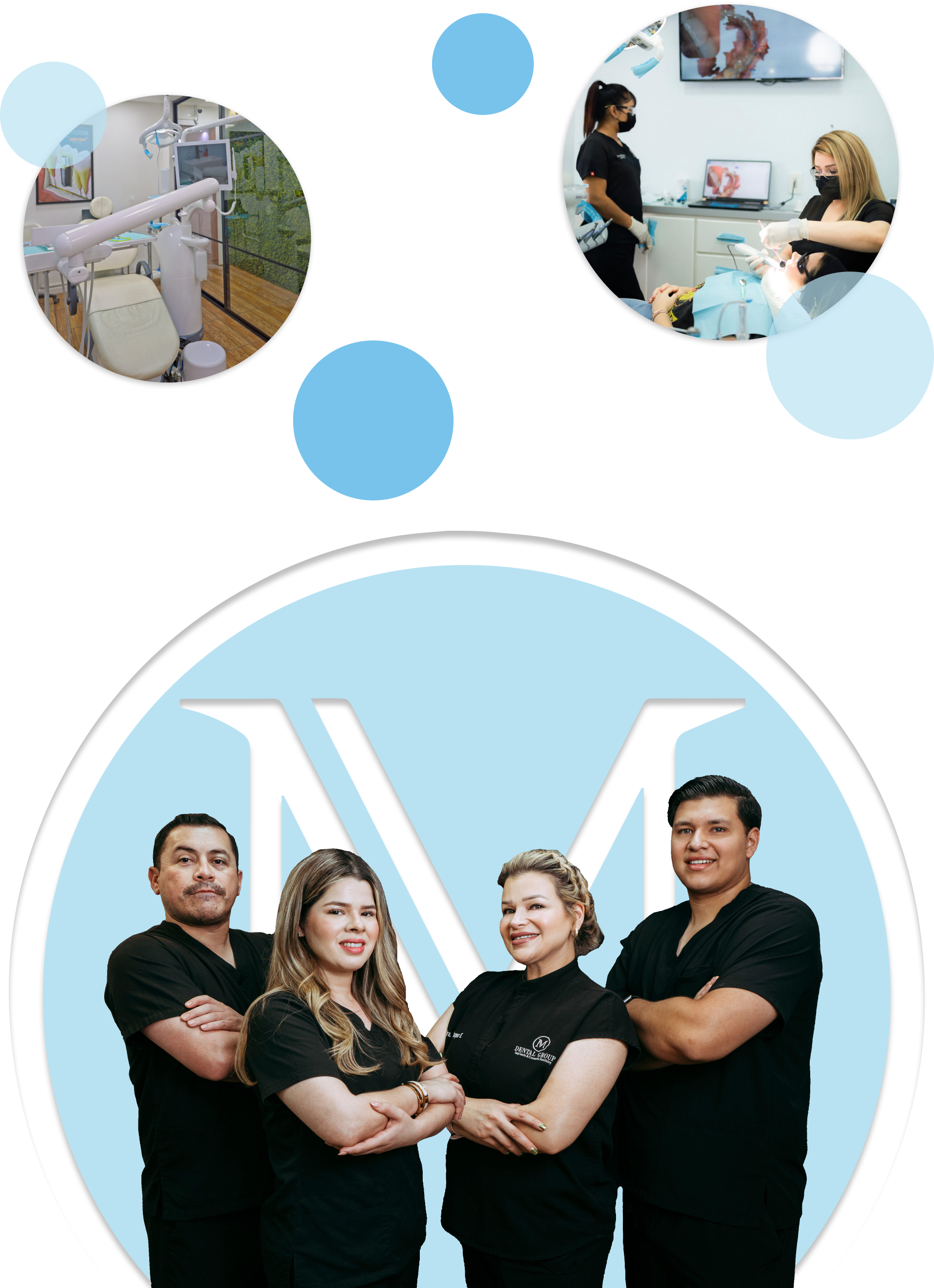 The cosmetic dentists at Dra Nilza Márquez D.D.S., and patients being treated in our Tijuana office