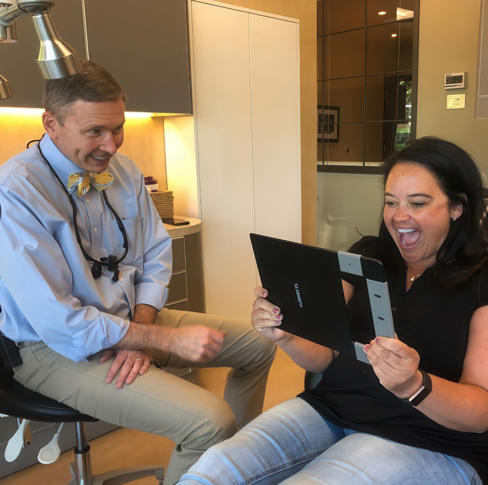 patient loving her results