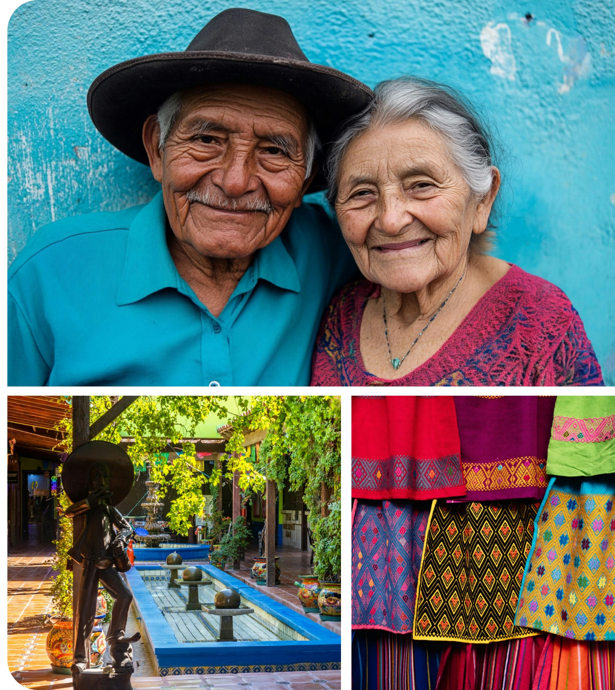 Collage of images from Mexico