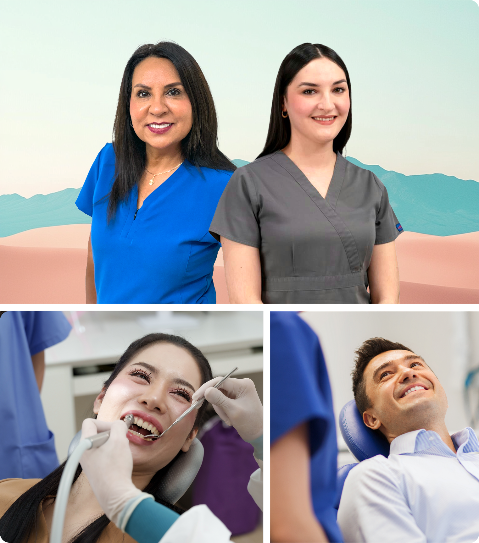 doctors and two people at the dentist