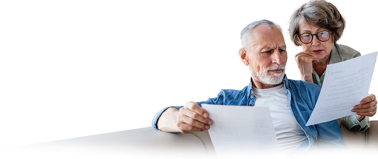 couple reviewing a bill