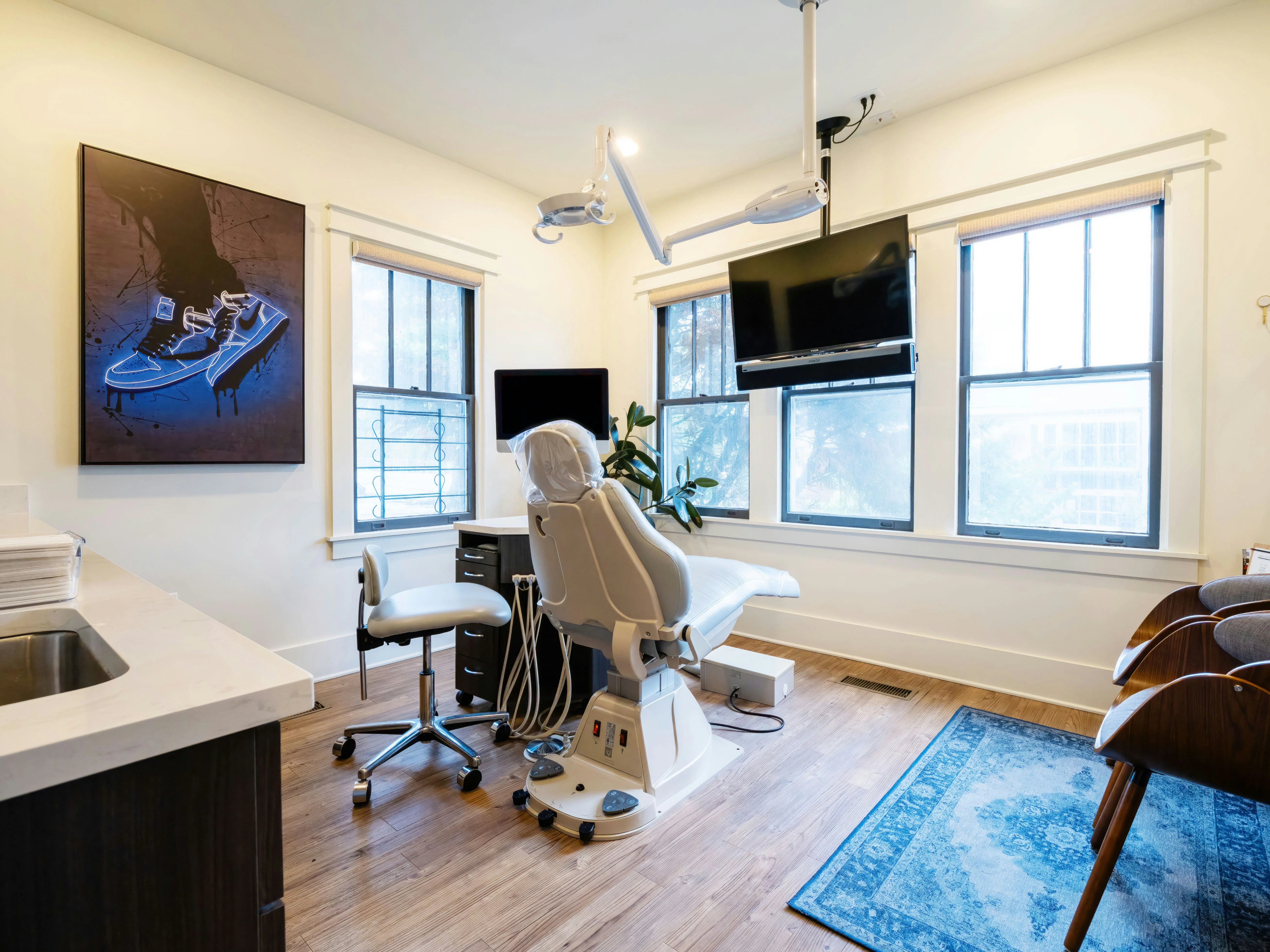 Dental office exam room