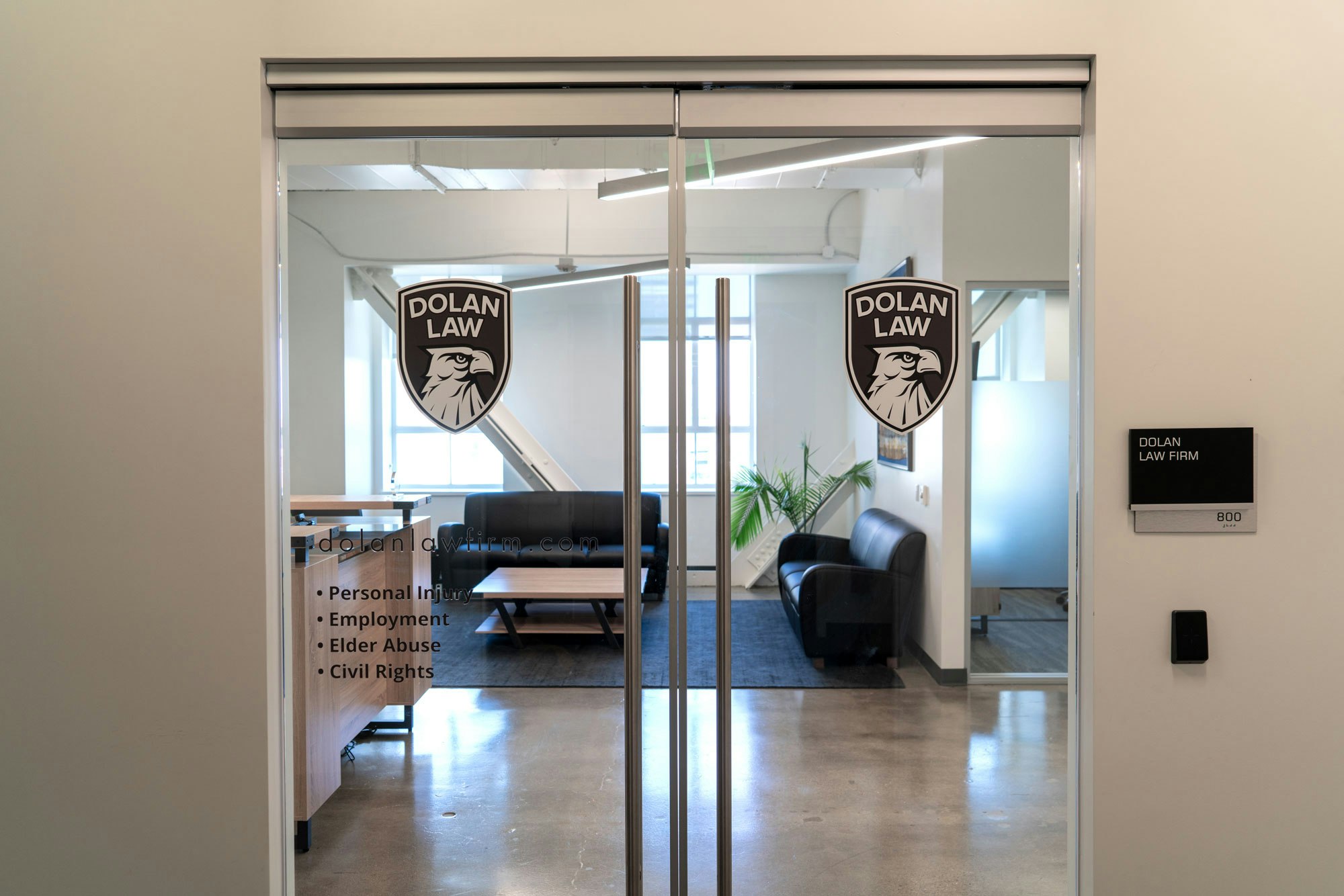 Dolan Law Firm front doors