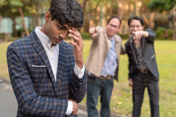 Man being discriminated against due to race