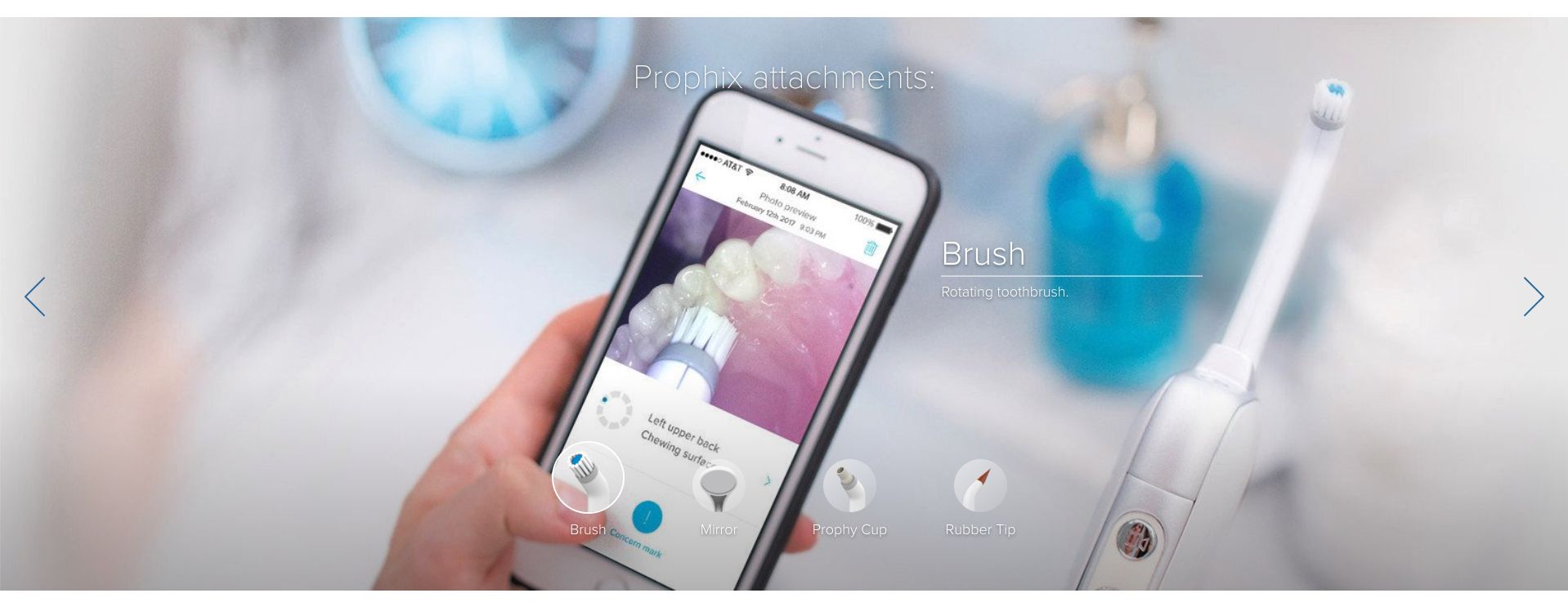 Prophix app and brush