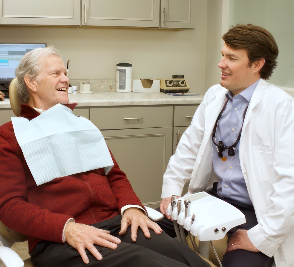 Dr. Bob Wilson and patient