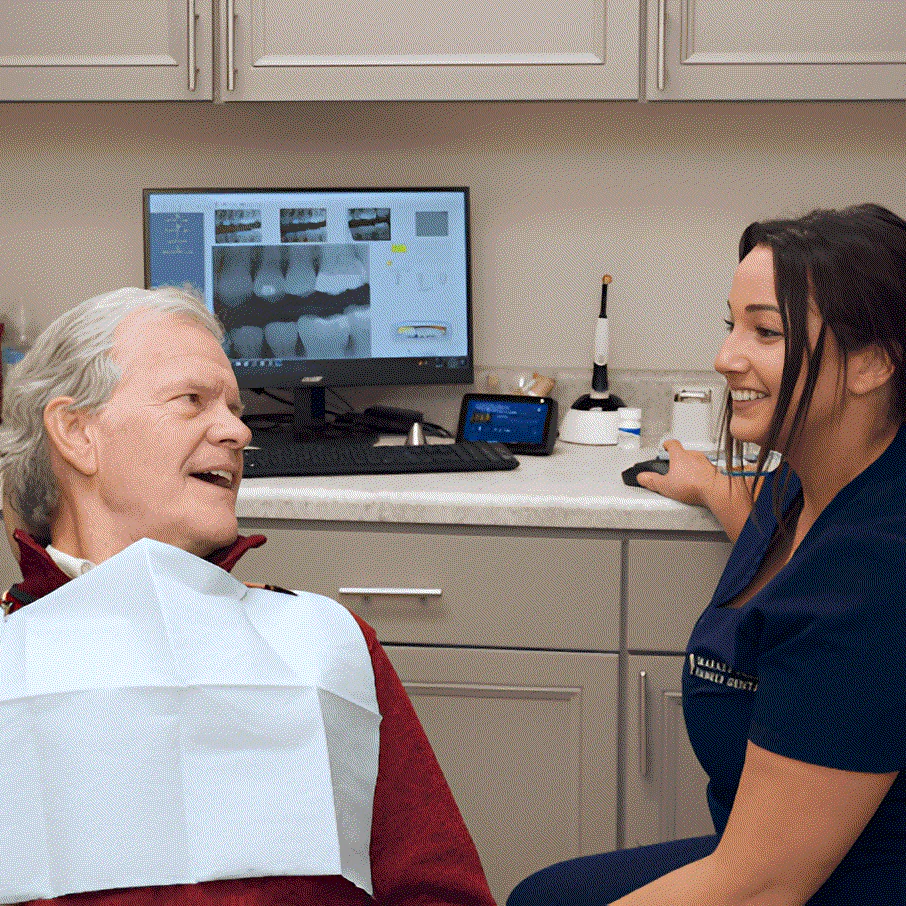 Staff with real patient