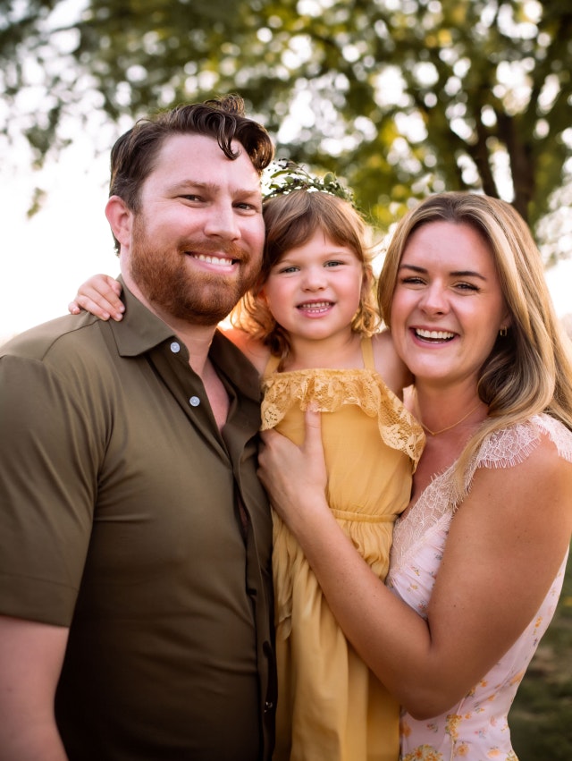 Dr. Thomas Martin, his wife, and their daughter