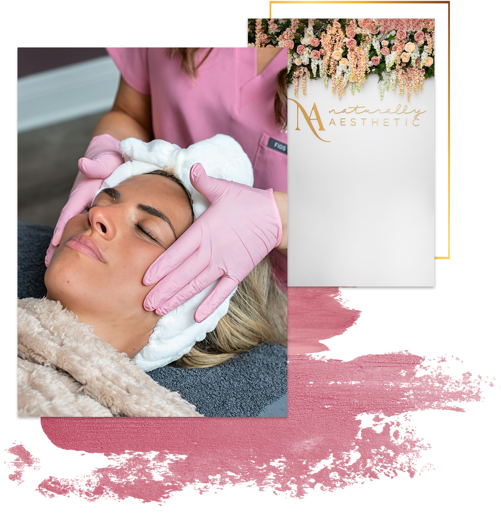 woman receiving facial