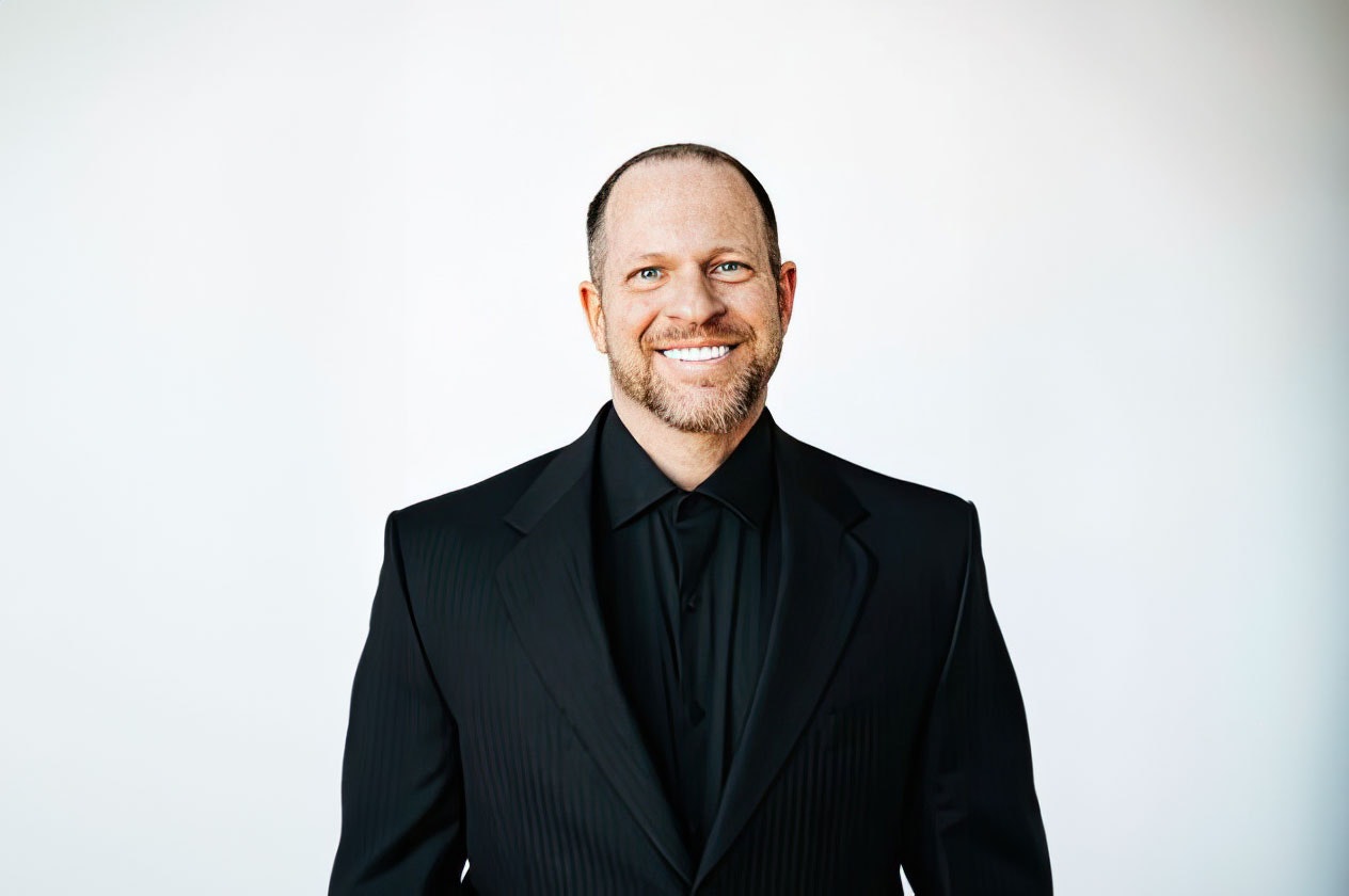 Dr. Lippe's implant patient, Brent, after treatment