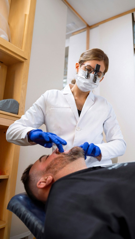 dr. lippe providing treatment