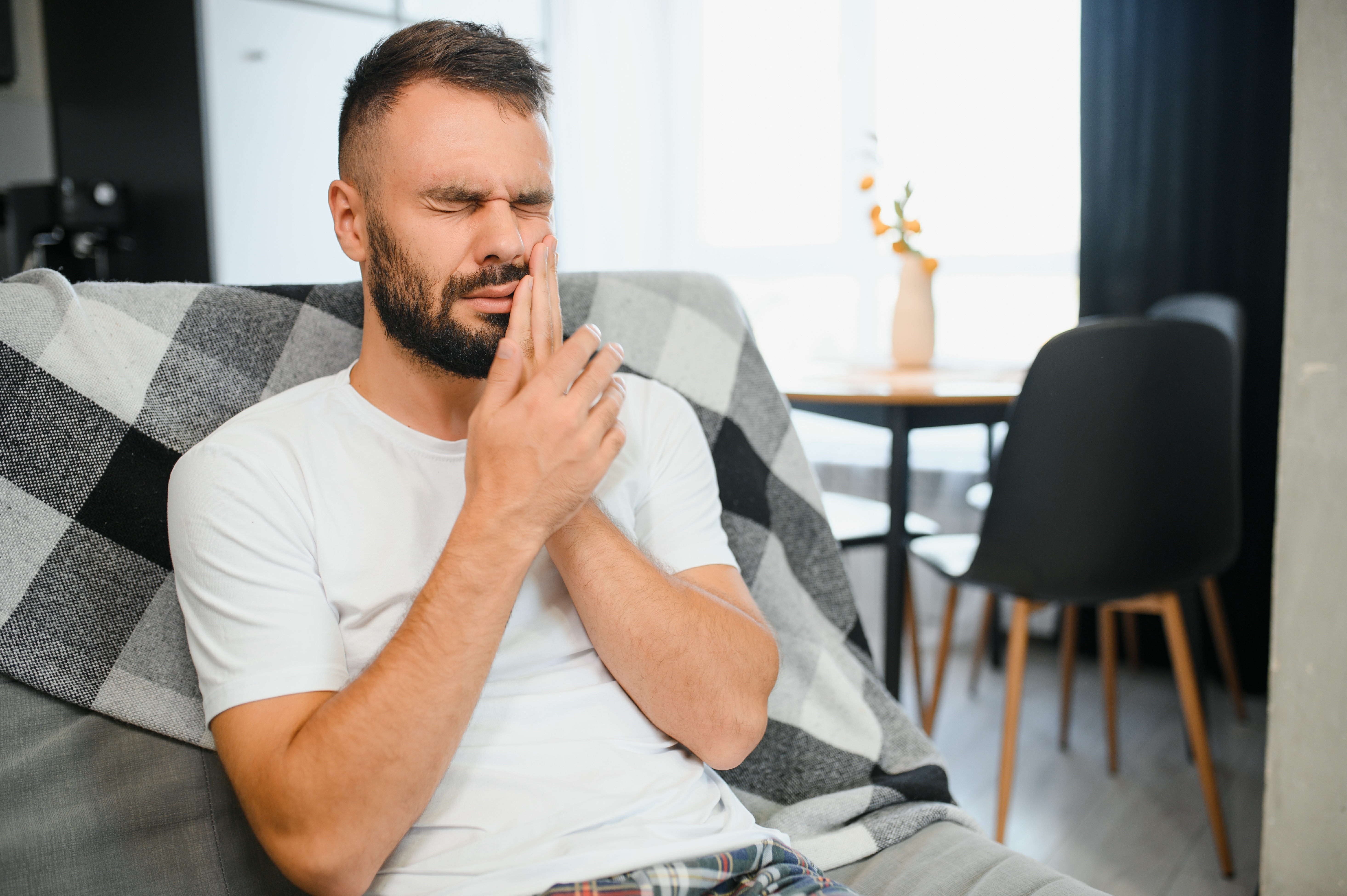 Man in dental pain