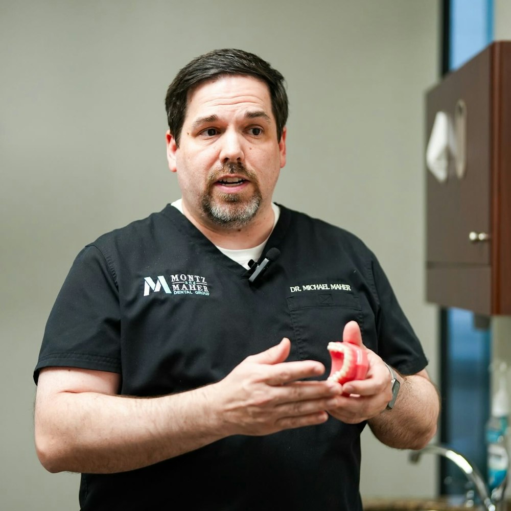 Montz and Maher Dental Group dentist speaking