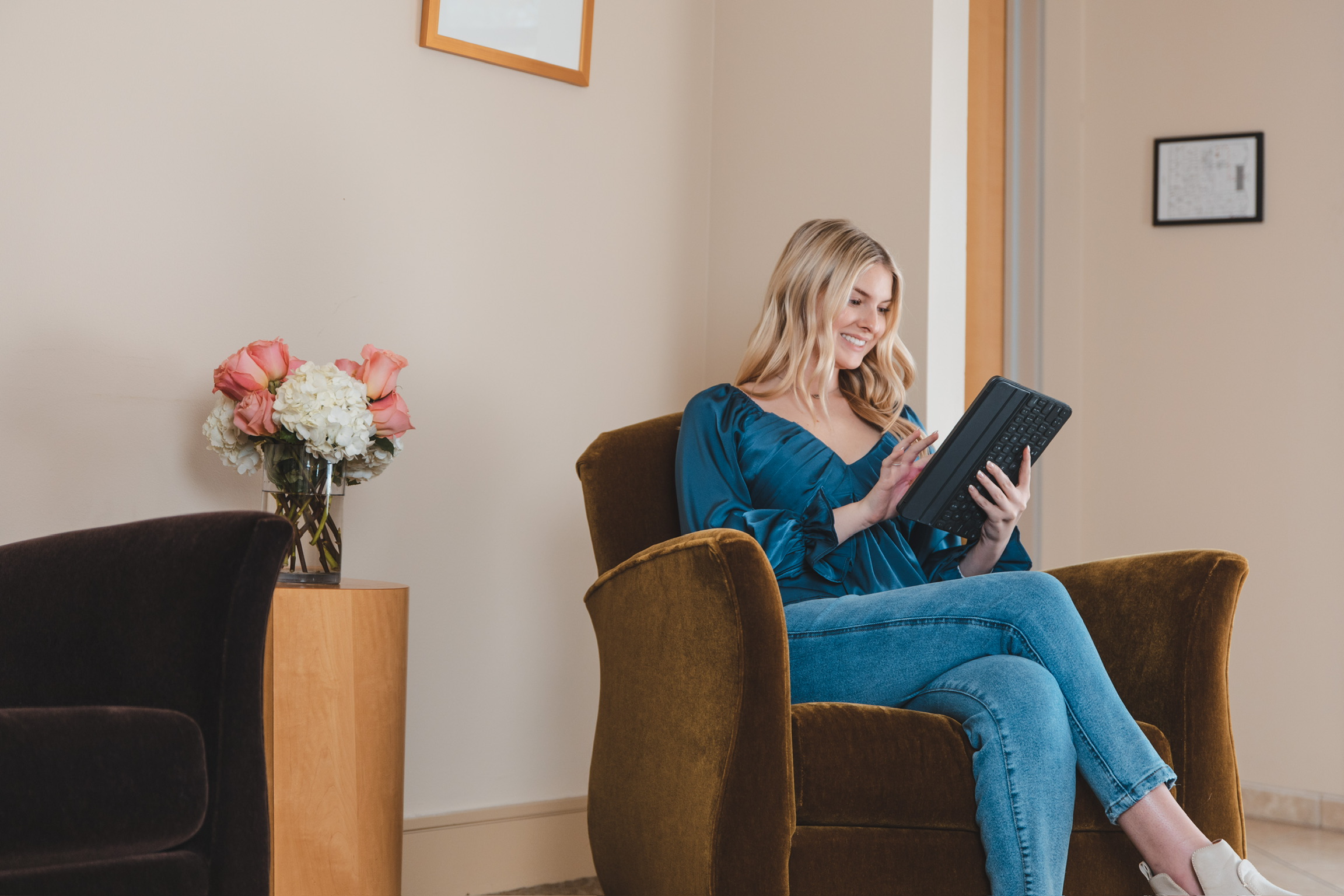 happy patient at office