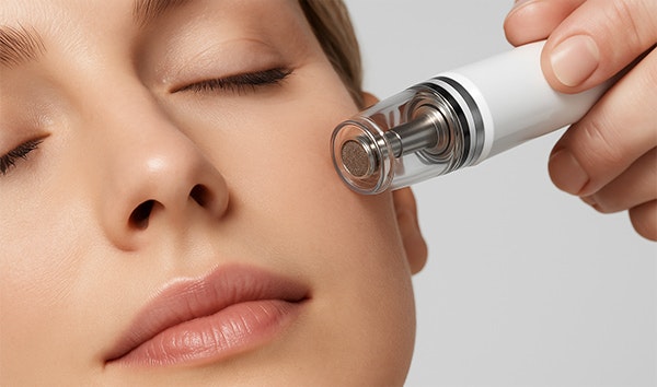 diamondglow applied to woman