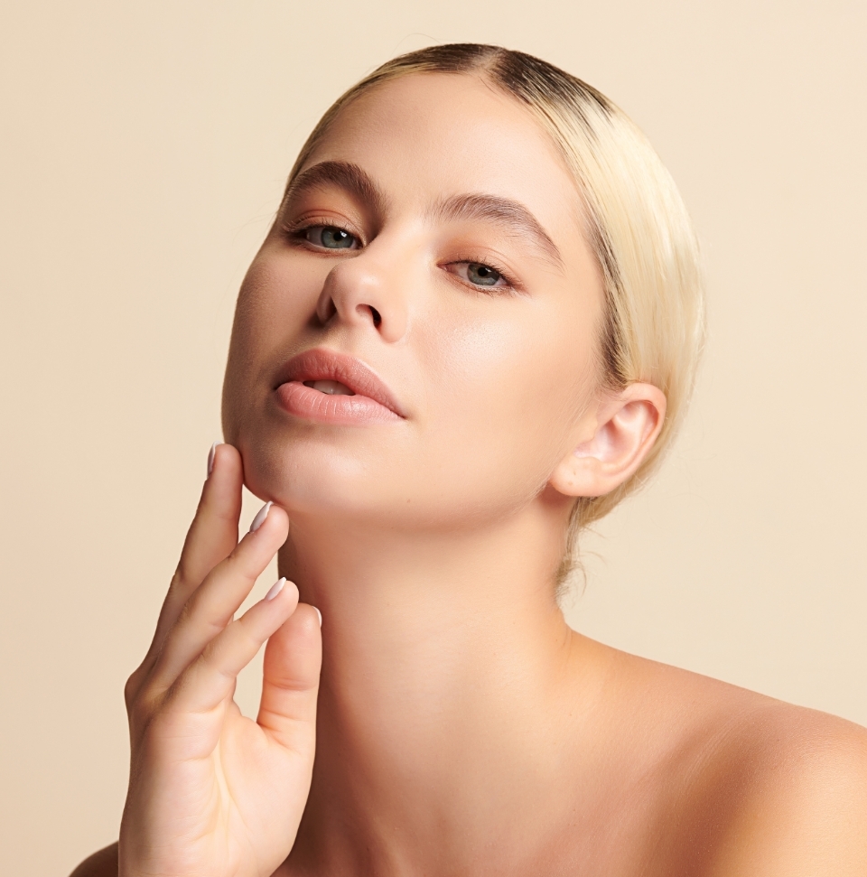 beautiful young woman's face