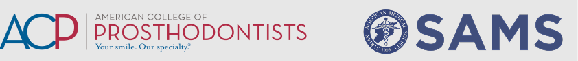 American College of Prosthodontists and SAMS logo