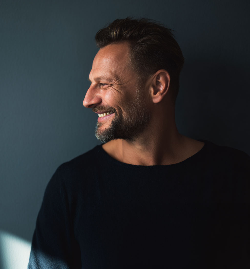 middle-aged man smiling