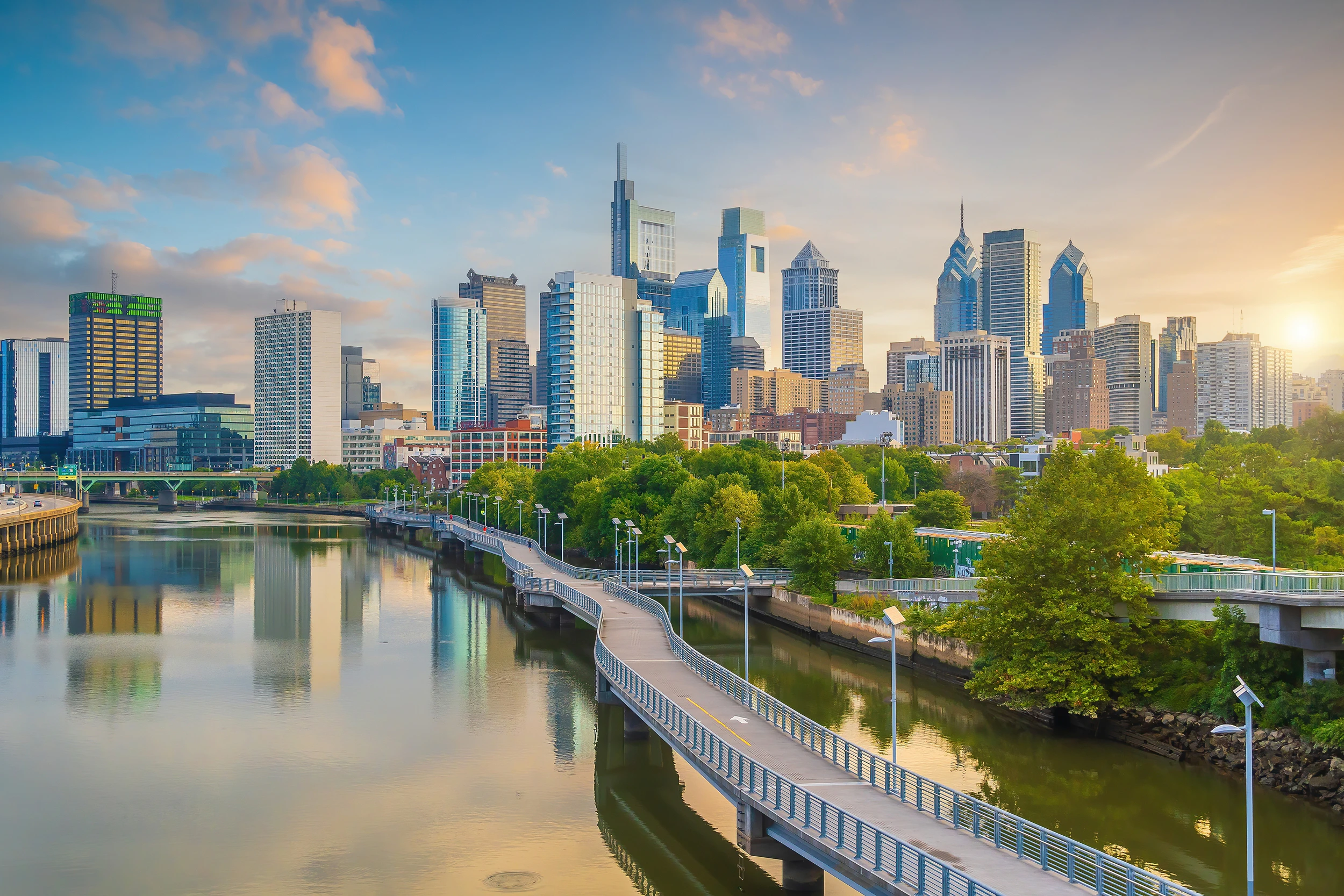Digital image of Philadelphia skyline