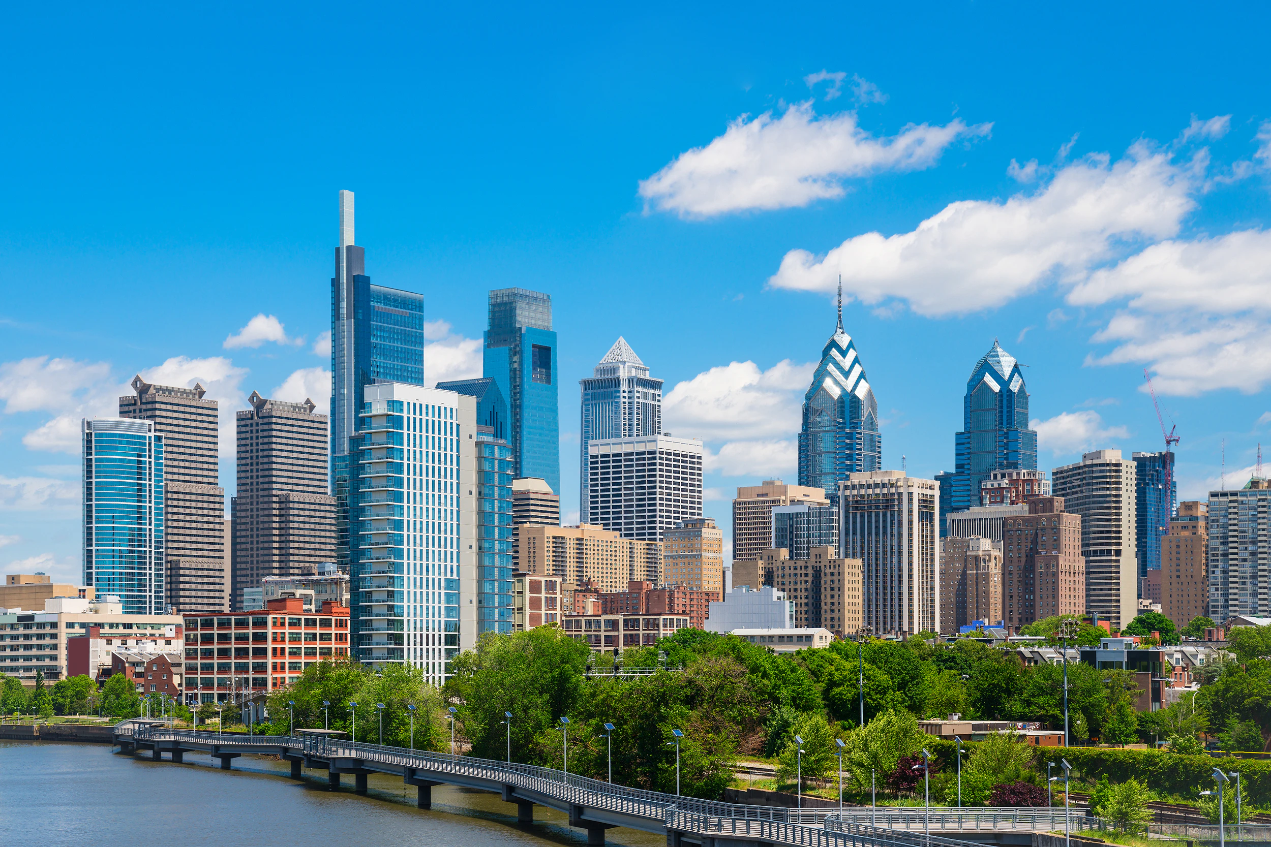 Digital image of Philadelphia skyline