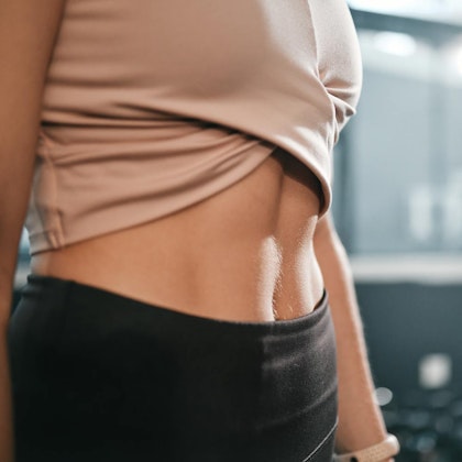 Woman's toned stomach